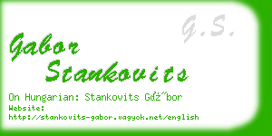 gabor stankovits business card